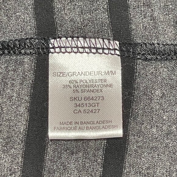 Candy Couture Gray and Black Striped High-Low Maxi Dress – Size Medium - Picture 6 of 6